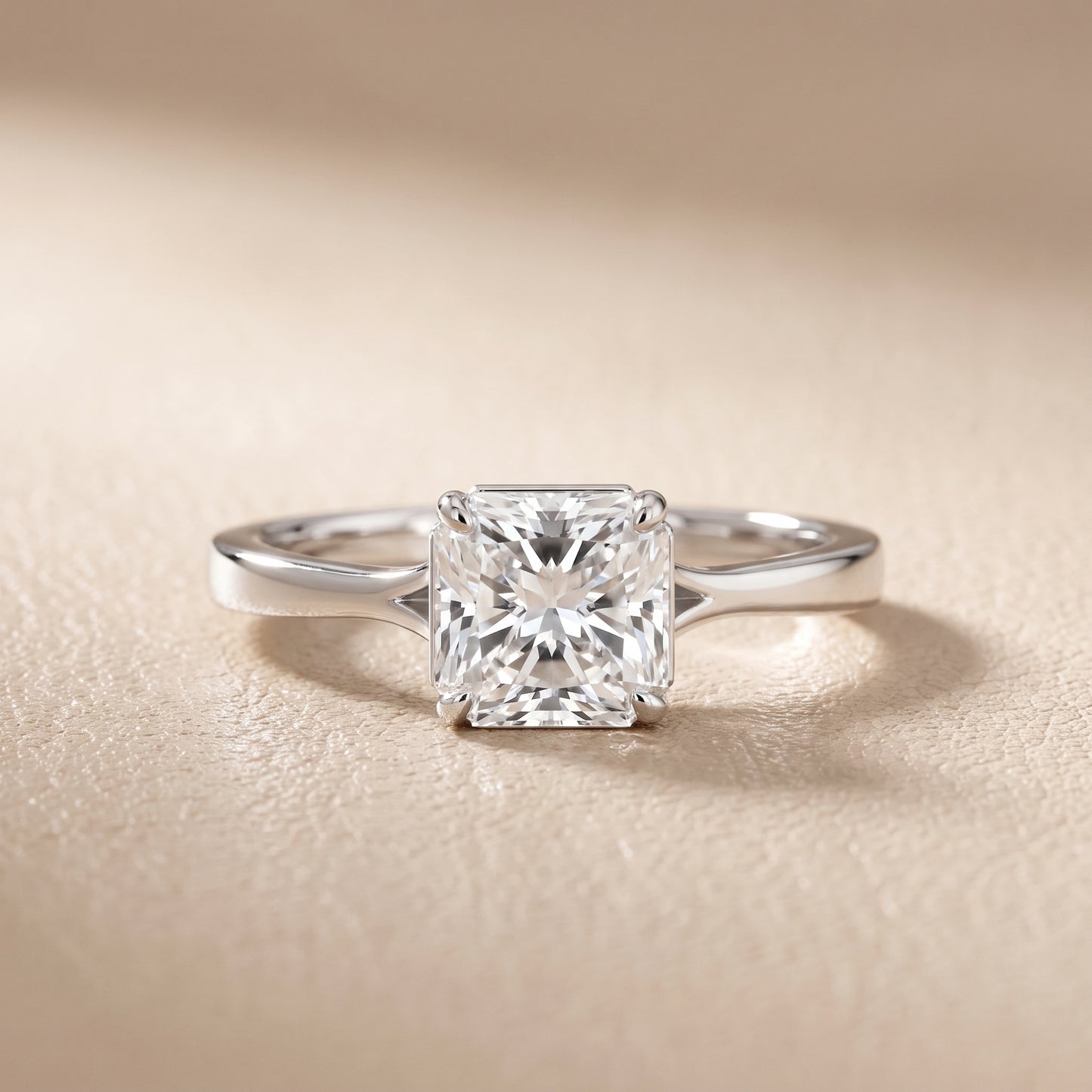 Anais Trellis Solitaire Radiant Diamond Engagement Ring in Platinum - front.jpg