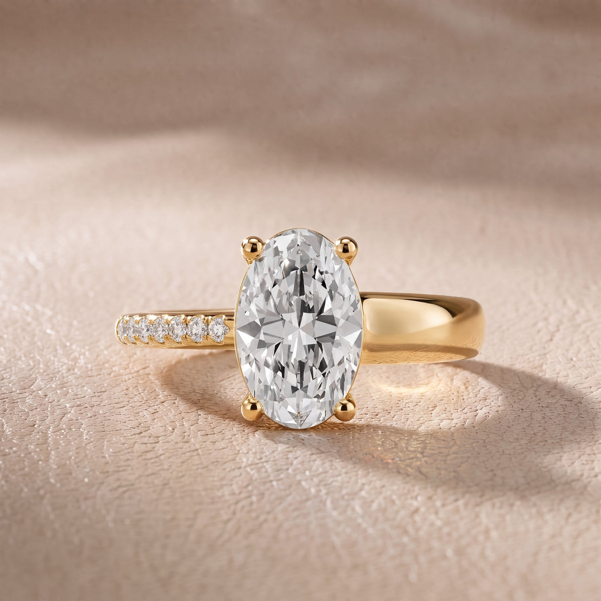 Rosie Solitaire Basket Oval Diamond Engagement Ring in Yellow Gold - front.jpg