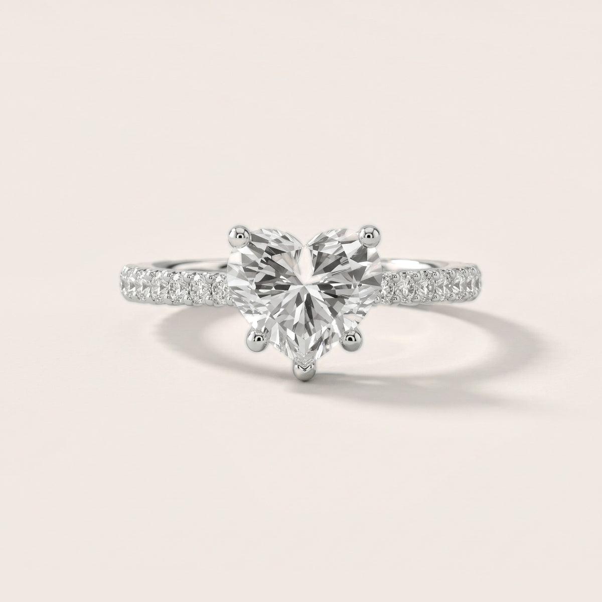 Sanne Trellis Pavé Heart Diamond Engagement Ring in Silver - front.jpg
