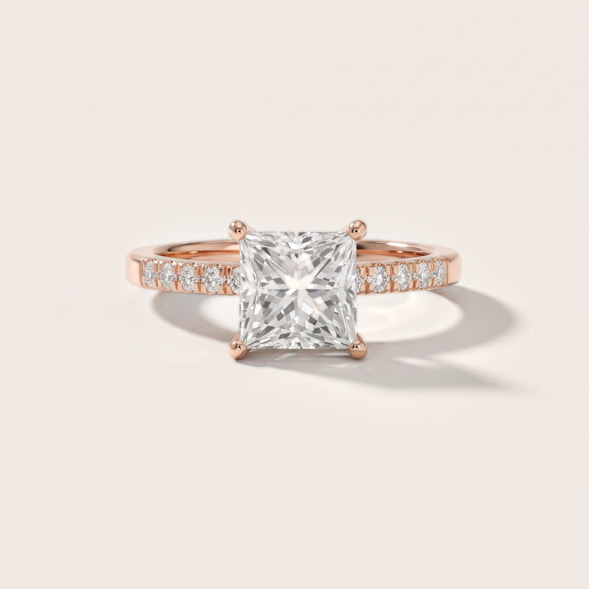 Jemma Scalloped Pavé Princess Diamond Engagement Ring in Rose Gold - front.jpg
