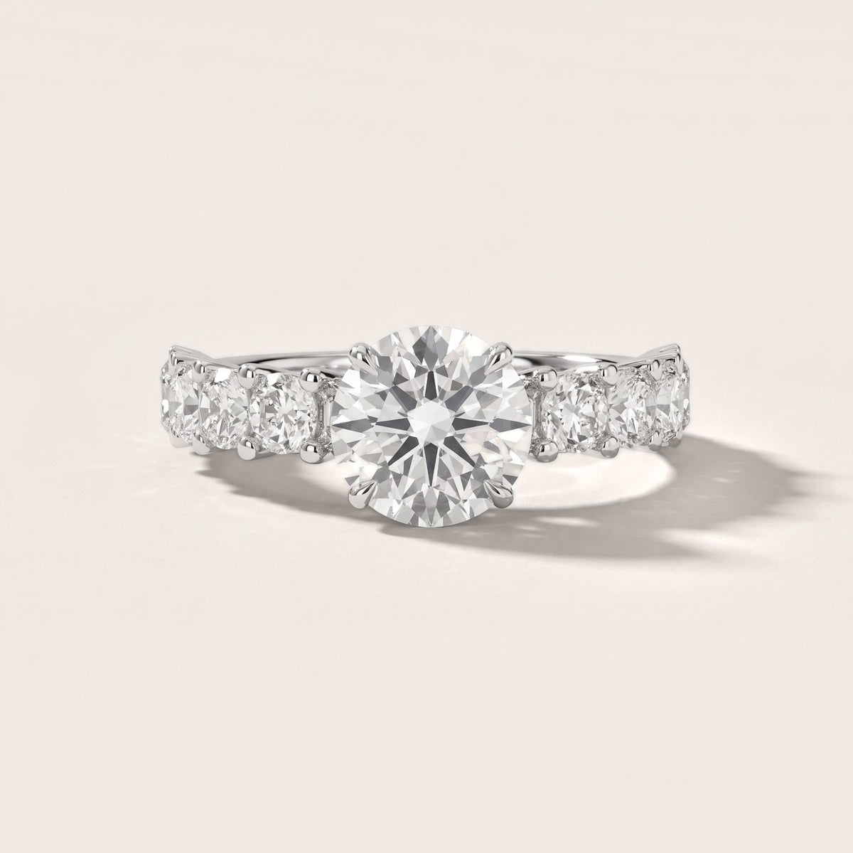 Katarina Statement Pavé Round Diamond Engagement Ring in White Gold - front.jpg