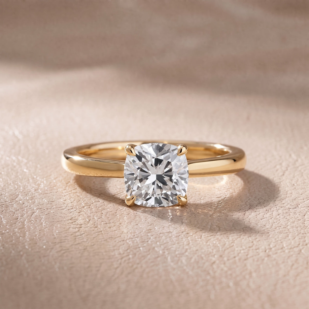 Mena Hidden Halo Cushion Diamond Engagement Ring in Yellow Gold - front.jpg