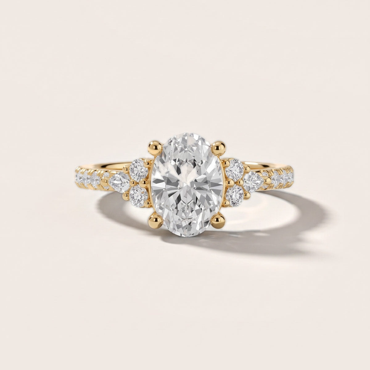 Alta Pavé Cluster Oval Diamond Engagement Ring in Yellow Gold - front.jpg