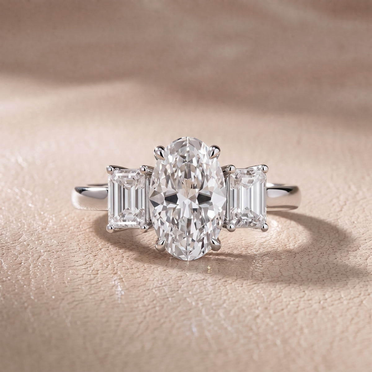 Zoe Three-Stone Oval Diamond Engagement Ring in White Gold - front.jpg
