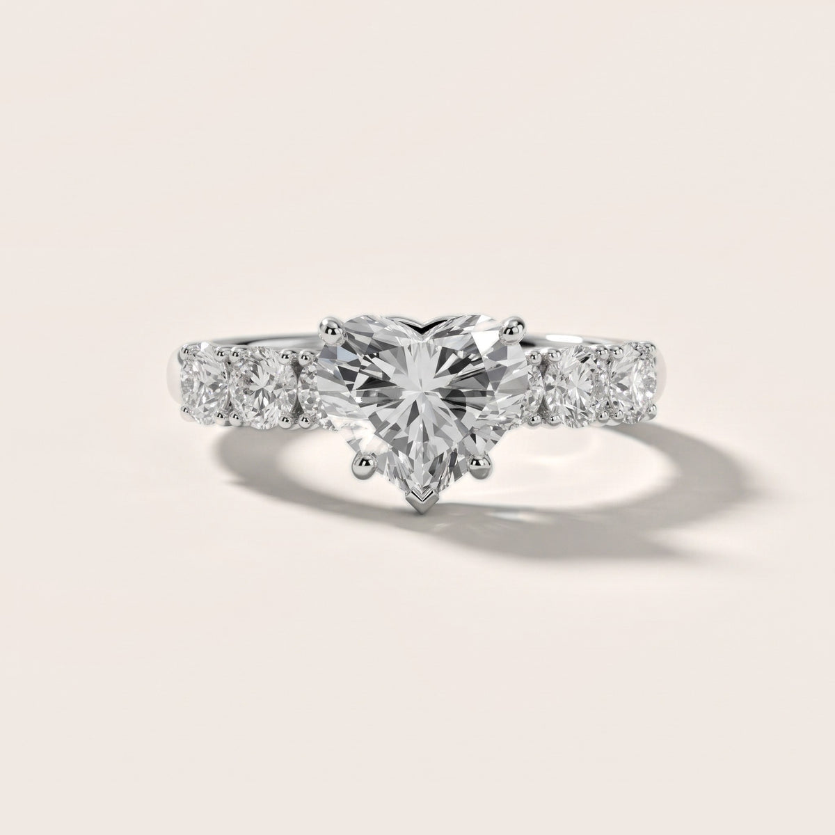 Sorrel Graduated Seven-Stone Heart Diamond Engagement Ring in Silver - front.jpg