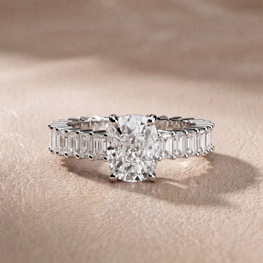 Mallory Shared Prong Cushion Diamond Engagement Ring in Platinum - front.jpg