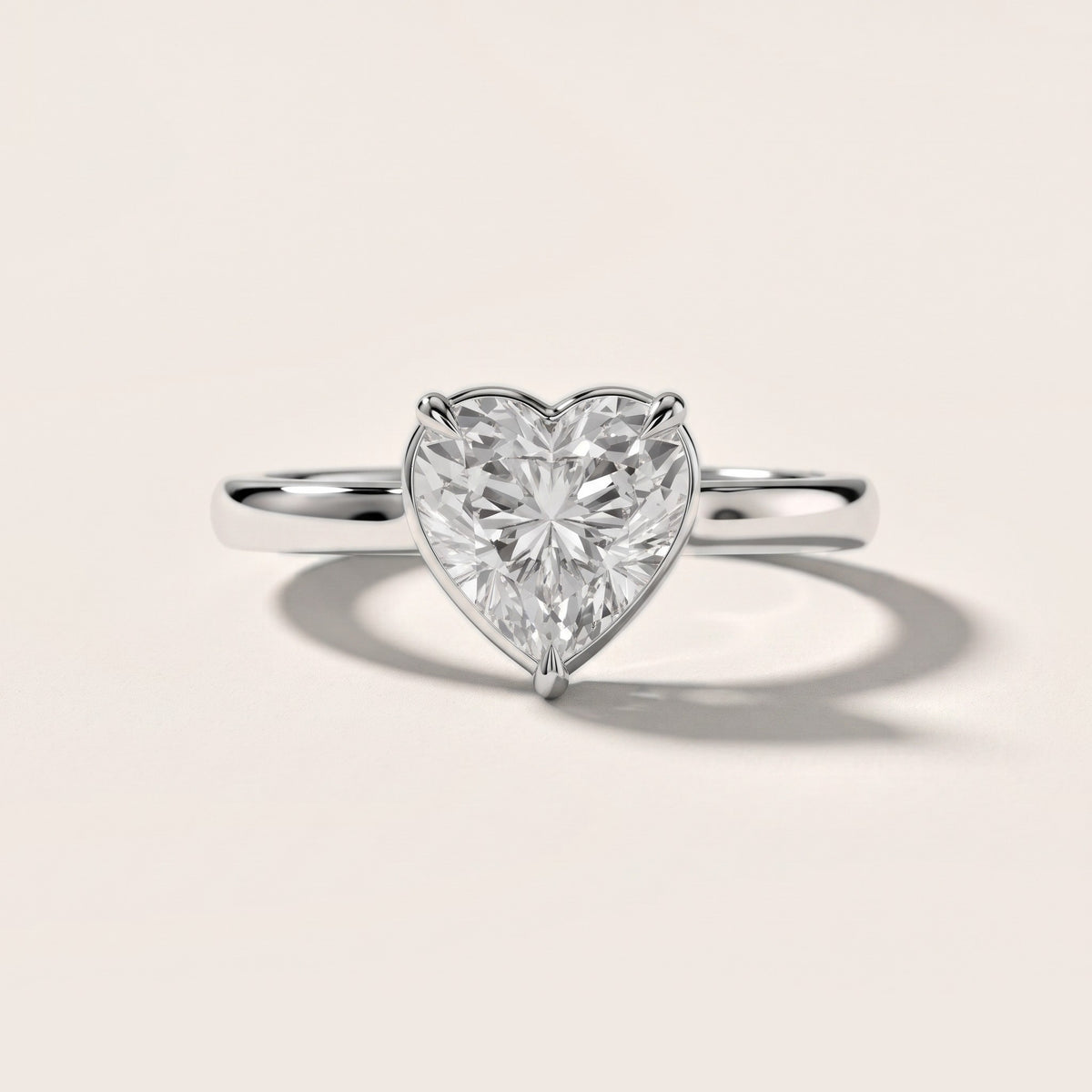 Ashland Basket Solitaire Heart Diamond Engagement Ring in Platinum - front.jpg