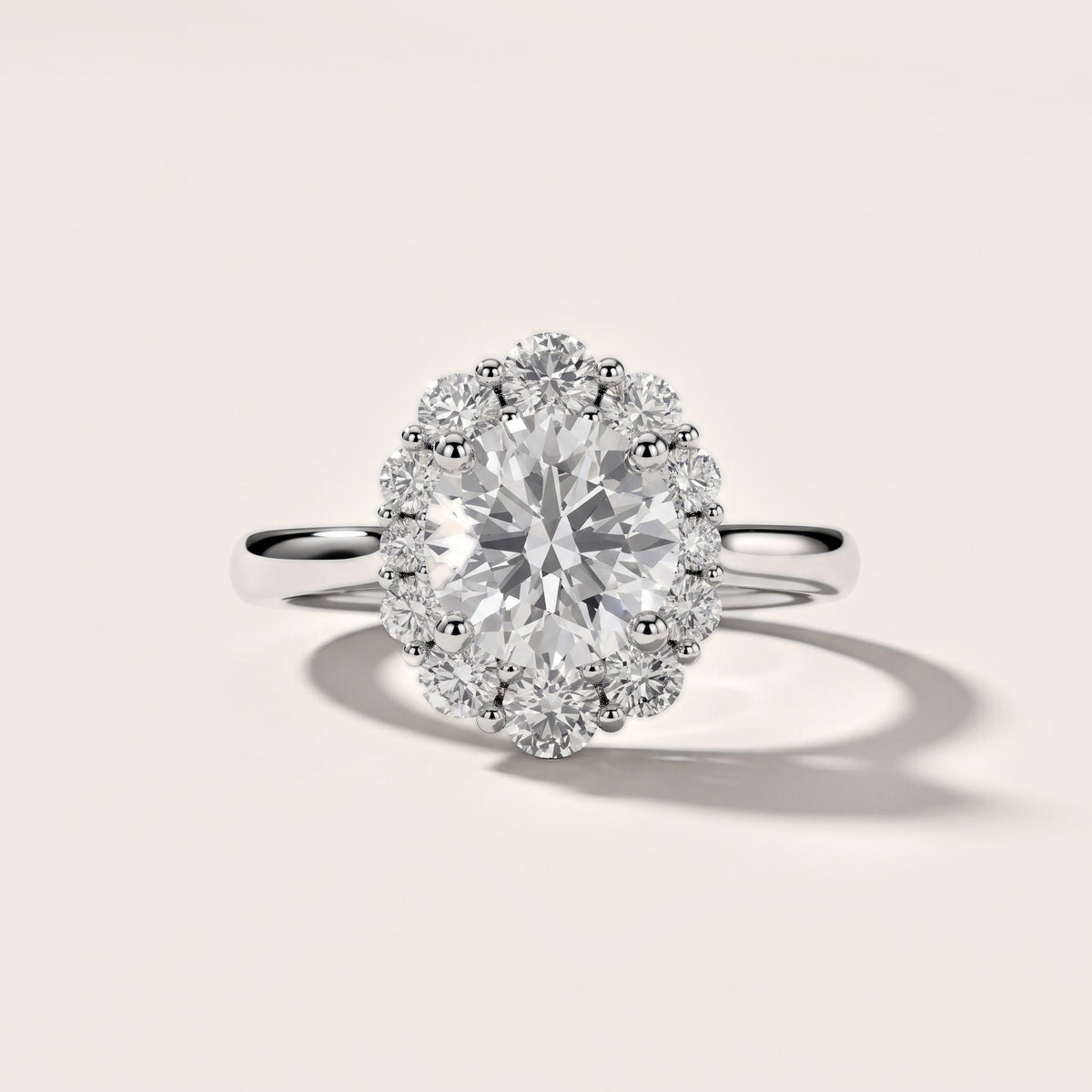 Essex Floral Halo Round Diamond Engagement Ring in White Gold - front.jpg