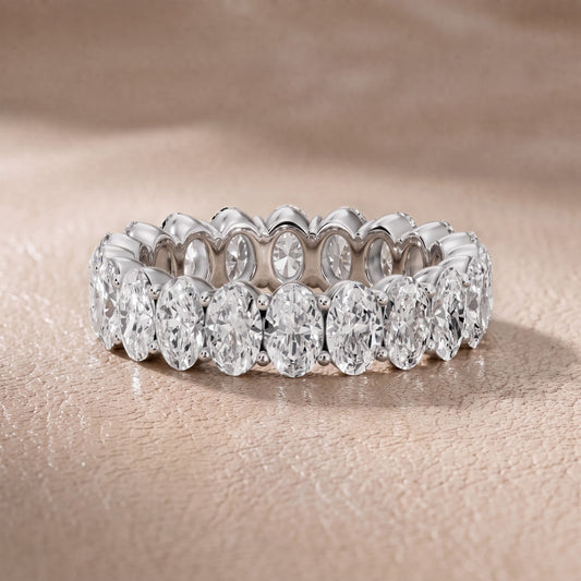 Marlowe Shared Prong Oval Diamond Eternity Band in White Gold - front.jpg