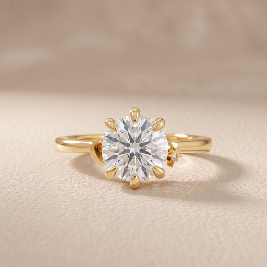Helia Solitaire Round Diamond Engagement Ring in Yellow Gold - front.jpg