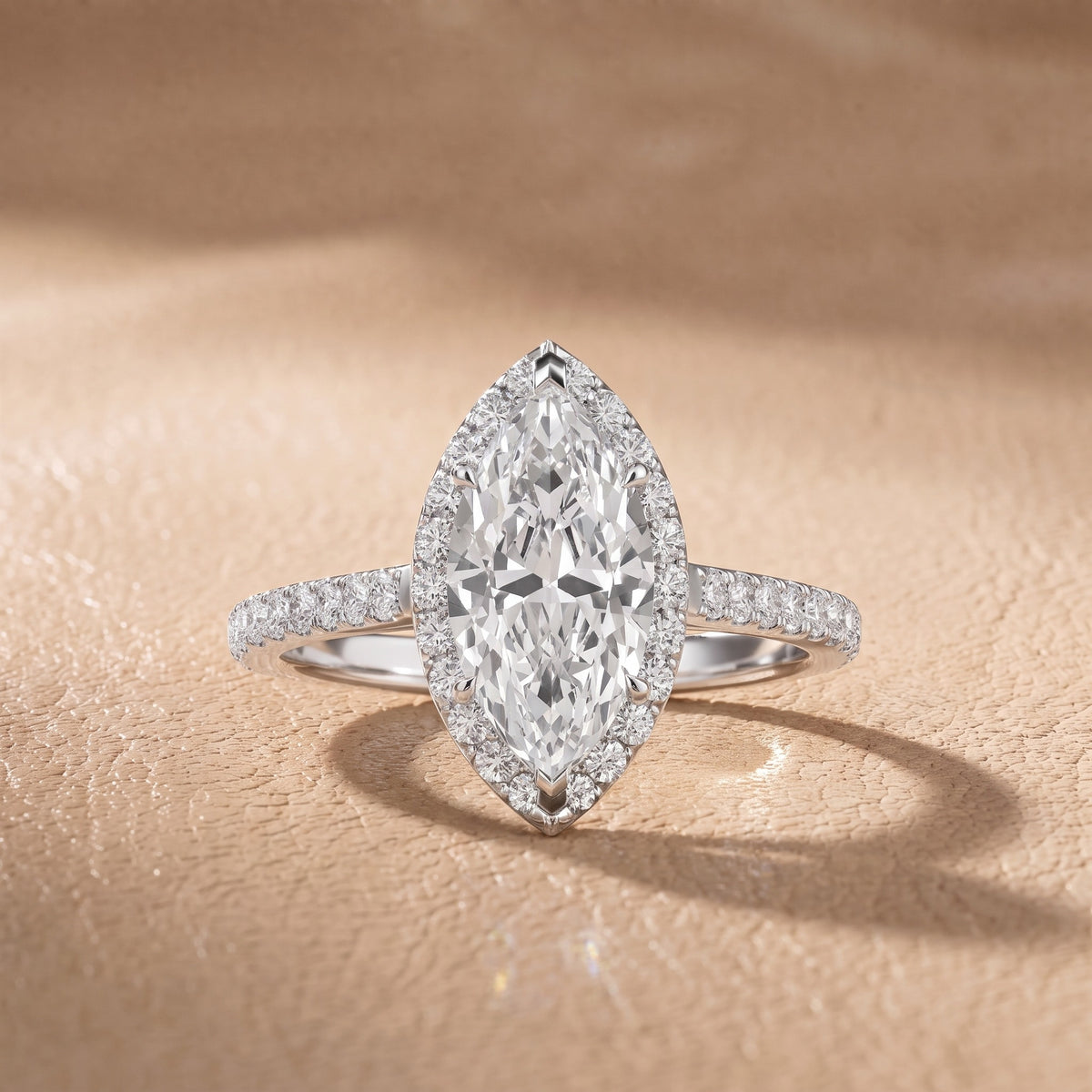 Willa Halo Micropavé Marquise Diamond Engagement Ring in Silver - front.jpg