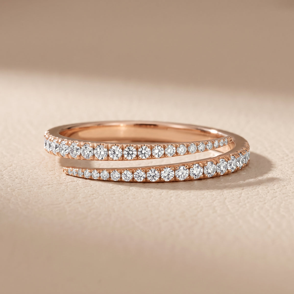 Mina Bypass Round Diamond Wedding Band in Rose Gold - front.jpg