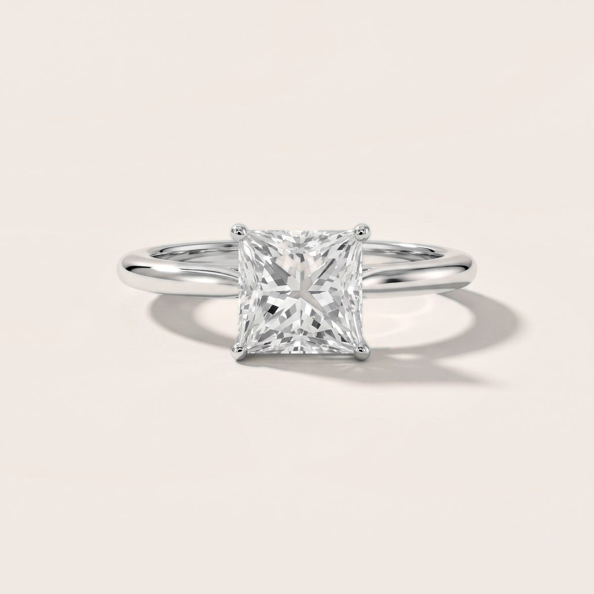 Lindsay Trellis Solitaire Princess Diamond Engagement Ring in Platinum - front.jpg