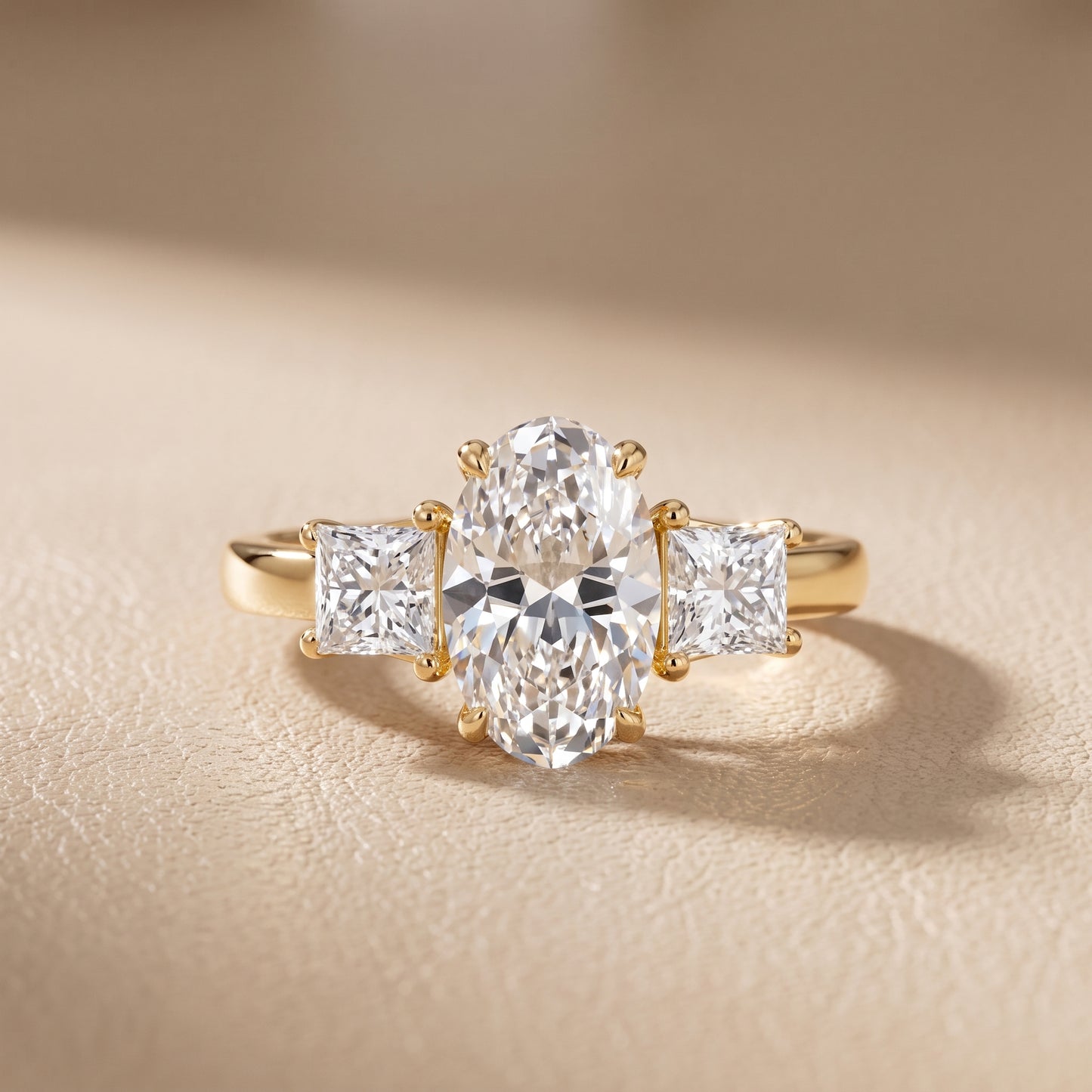 Sienna Three-Stone Oval Diamond Ring in Yellow Gold - front.jpg