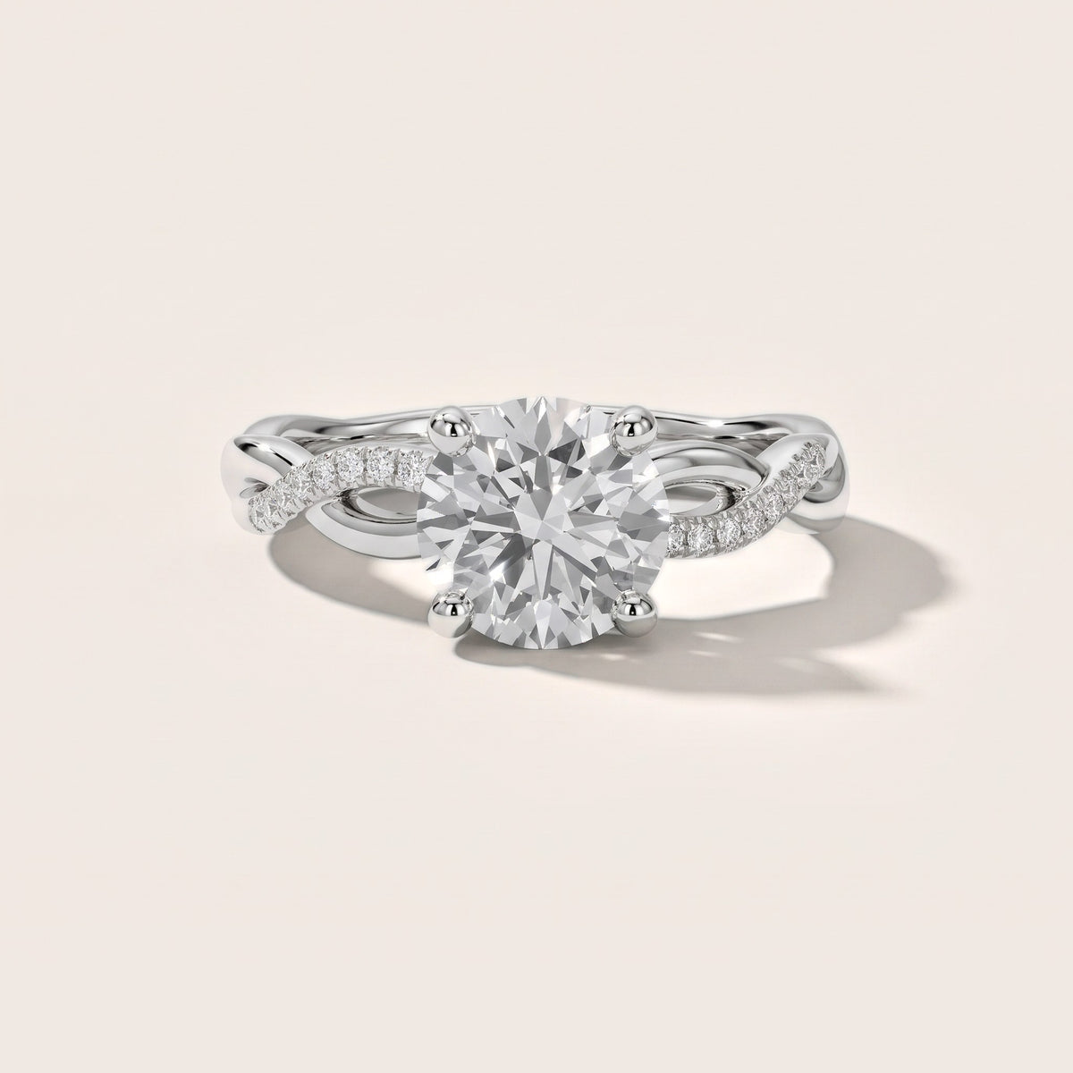 Carys Twist Pavé Round Diamond Engagement Ring in Silver - front.jpg
