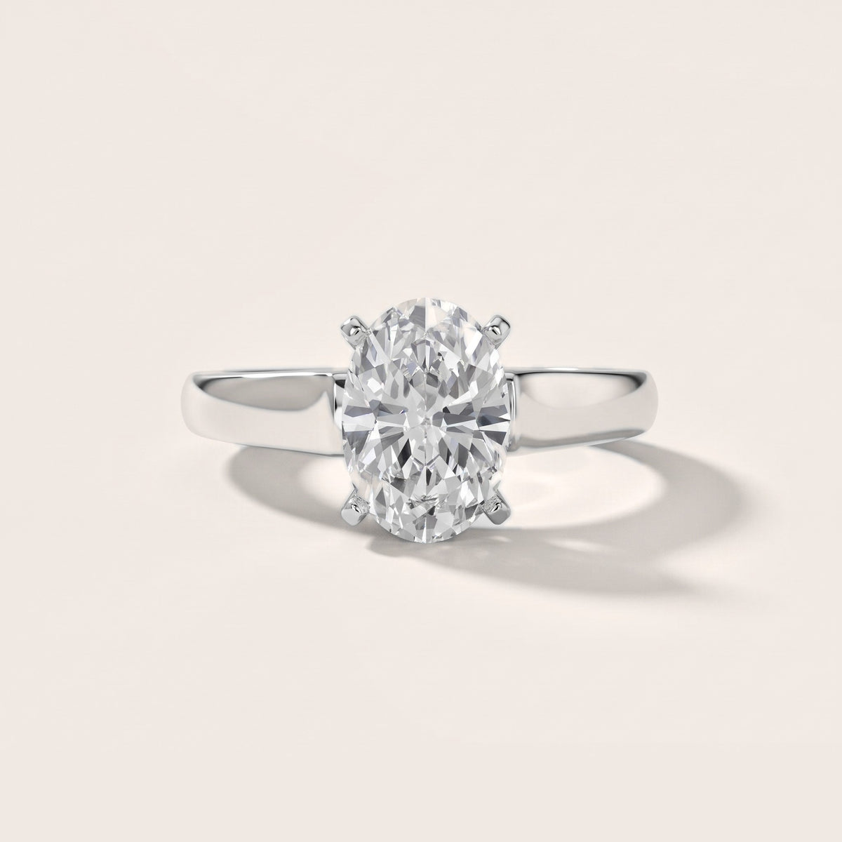 Avril Cathedral Oval Diamond Engagement Ring in Silver - front.jpg