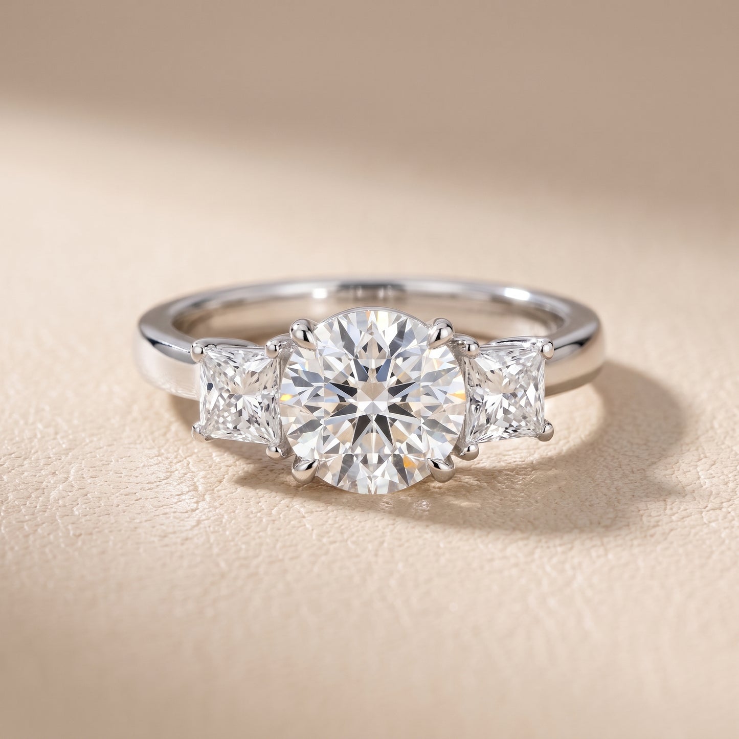 Sienna Three-Stone Round Diamond Ring in Silver - front.jpg