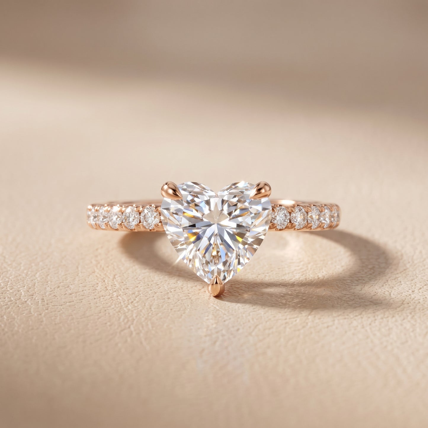 Maya Hidden Halo Pavé Heart Diamond Engagement Ring in Rose Gold - front.jpg