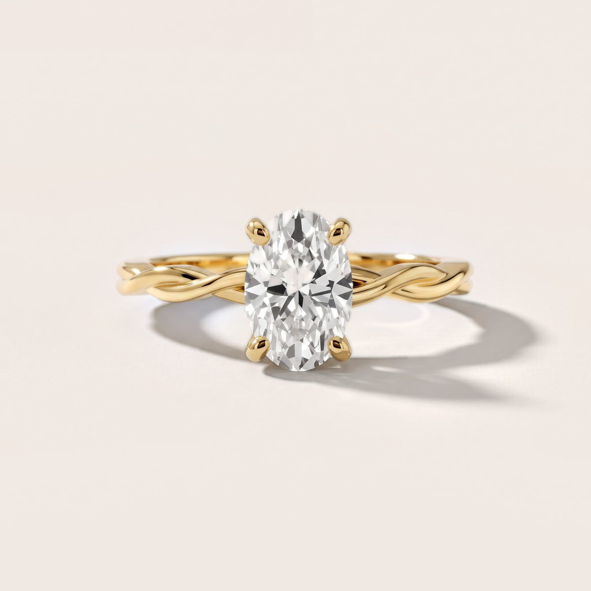 Iris Twist Oval Diamond Engagement Ring in Yellow Gold [studio-20261024]