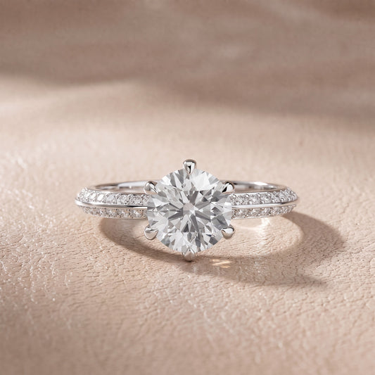 Meredith Knife Edge Pavé Round Diamond Engagement Ring in White Gold - front.jpg