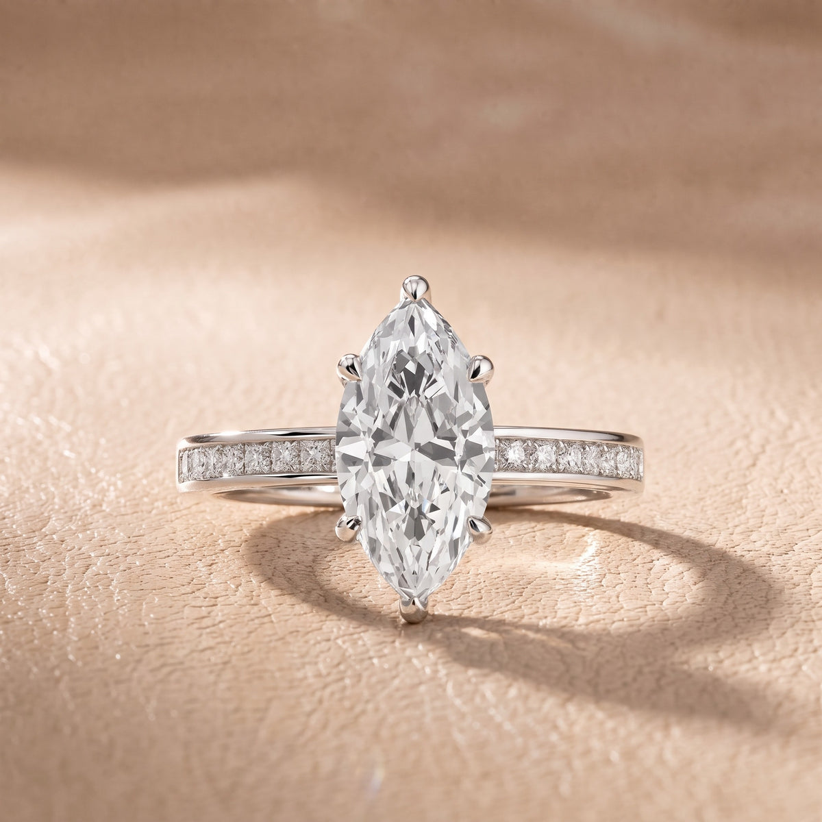Maren Sidestone Channel Set Marquise Diamond Engagement Ring in Platinum - front.jpg
