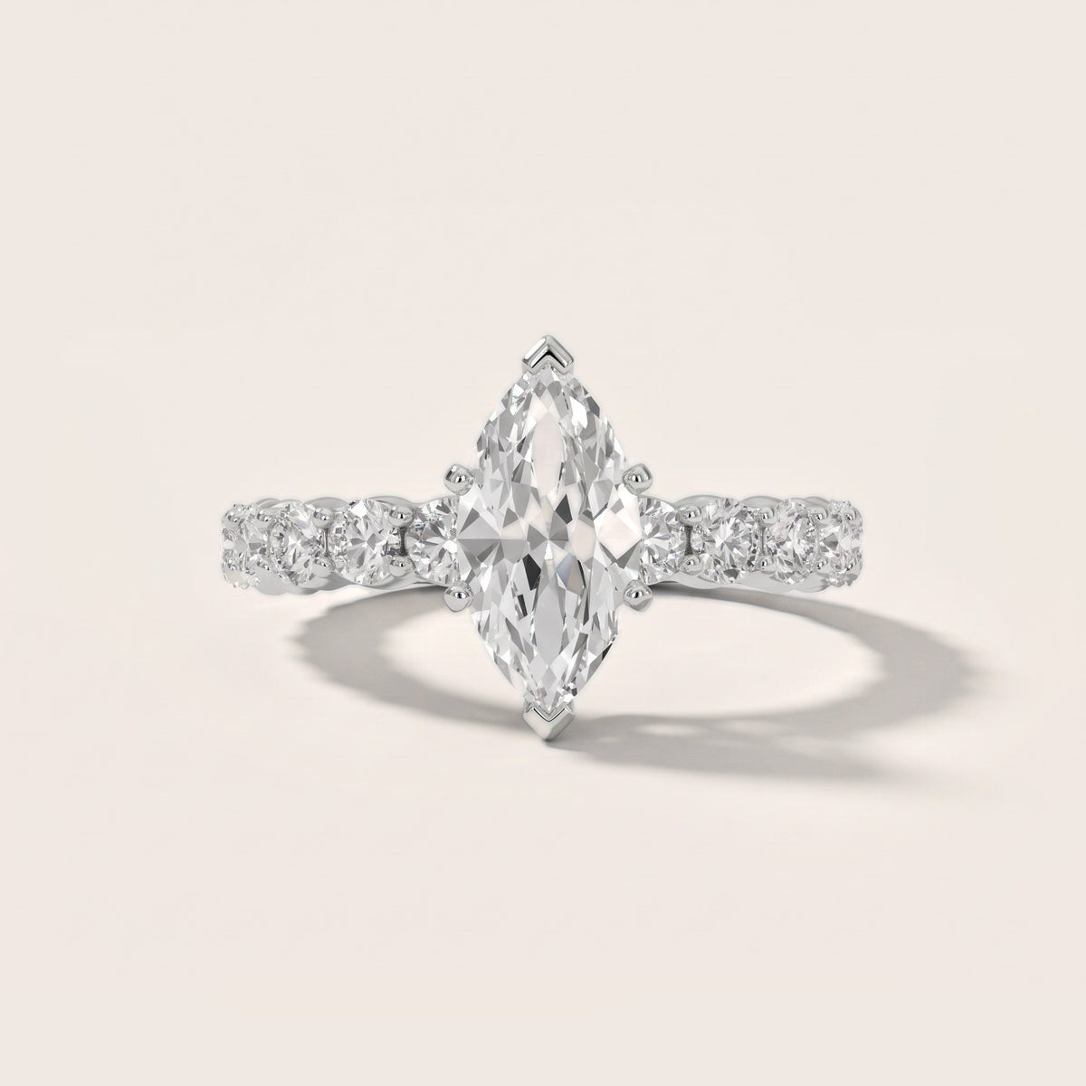 Leta Infinity Pavé Marquise Diamond Engagement Ring in Platinum - front.jpg