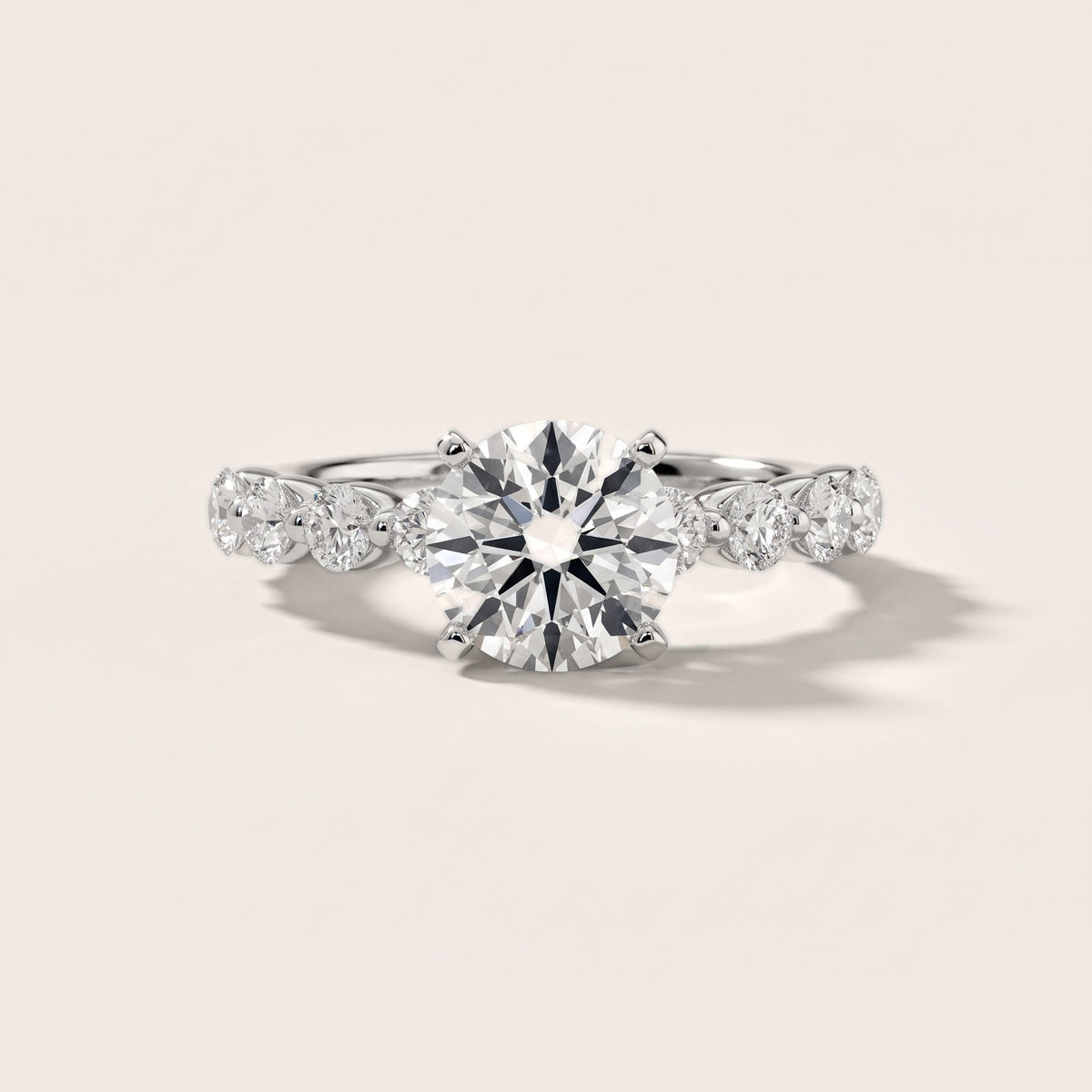 Maura Beaded Statement Round Diamond Engagement Ring in Silver - front.jpg
