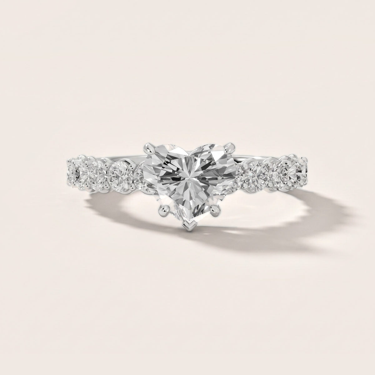 Sterling Statement Pavé Heart Diamond Engagement Ring in Platinum - front.jpg