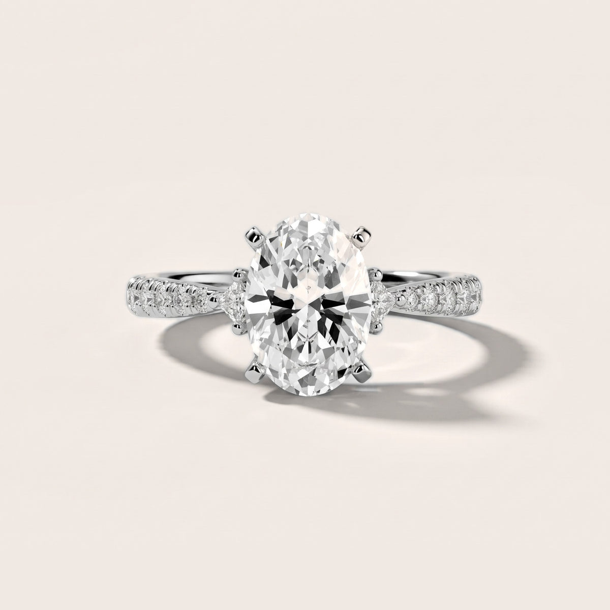 Alethea Three-Stone Pavé Oval Diamond Engagement Ring in Silver - front.jpg