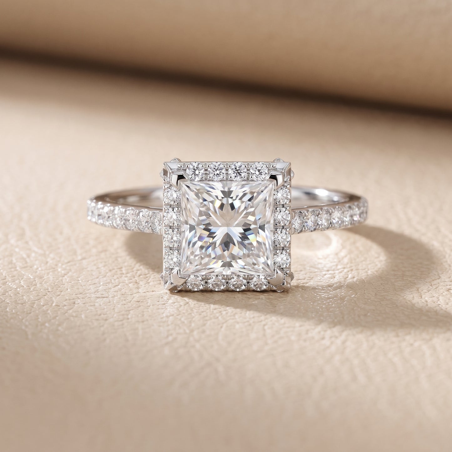 Alma Halo Pavé Princess Diamond Ring in Platinum - front.jpg
