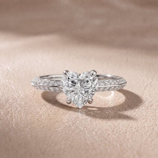 Meredith Knife Edge Pavé Heart Diamond Engagement Ring in White Gold - front.jpg