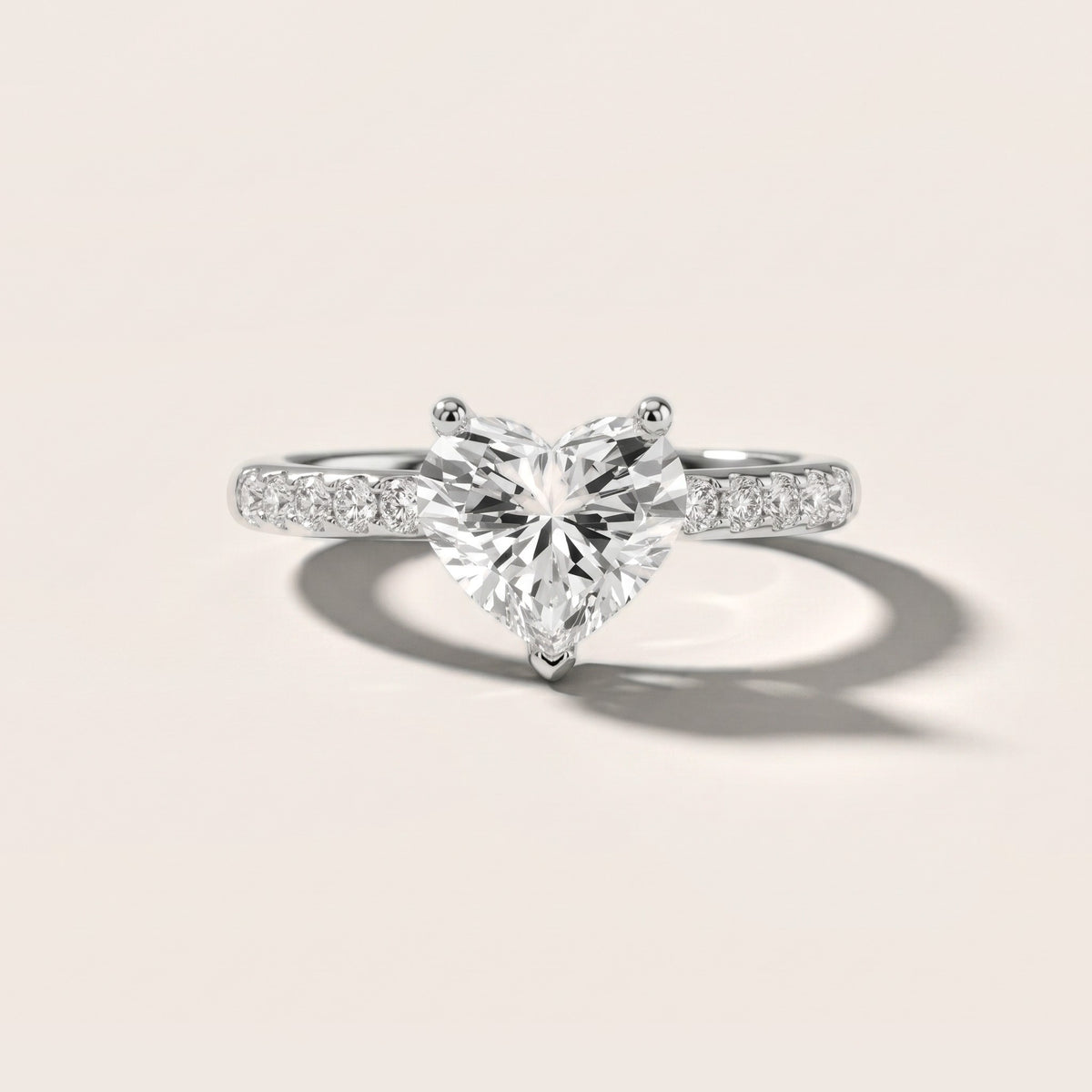 Brea Twist Pavé Heart Diamond Engagement Ring in Silver - front.jpg