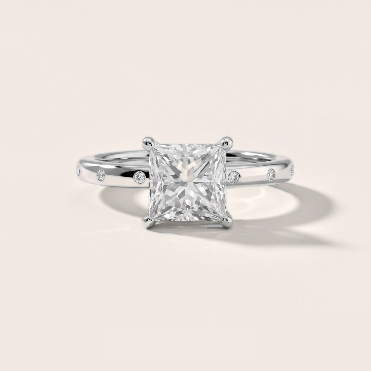 Dulcie Flush-Set Princess Diamond Engagement Ring in Platinum - front.jpg