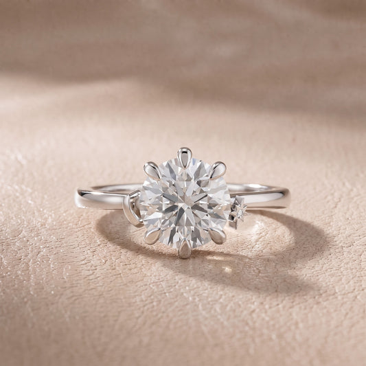 Helia Solitaire Round Diamond Engagement Ring in Platinum - front.jpg