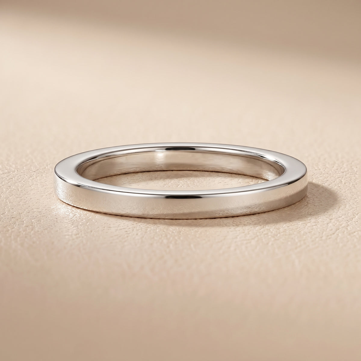 Wren Classic Flat Wedding Band in Silver - front.jpg