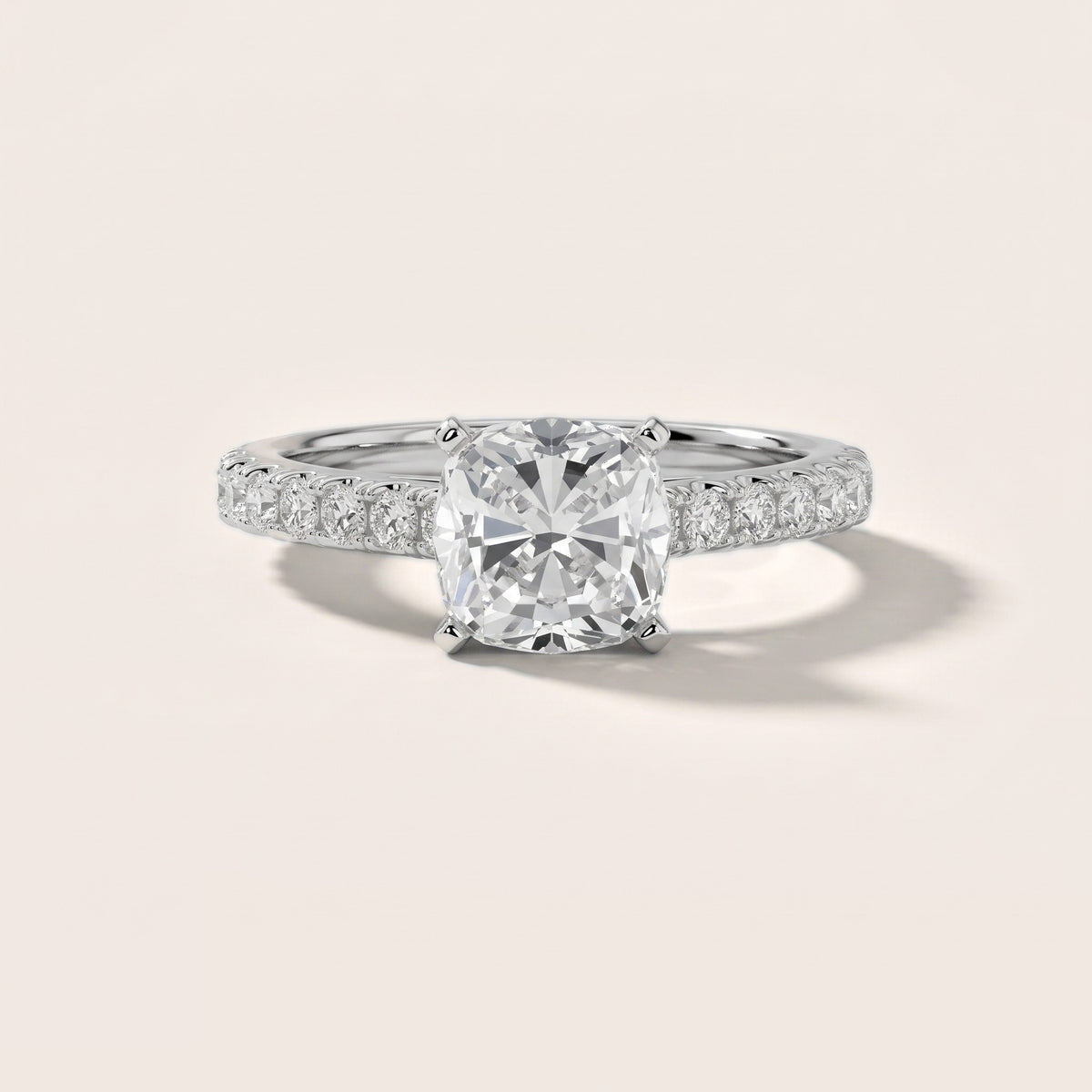 Keira Statement Pavé Cushion Diamond Engagement Ring in White Gold - front.jpg
