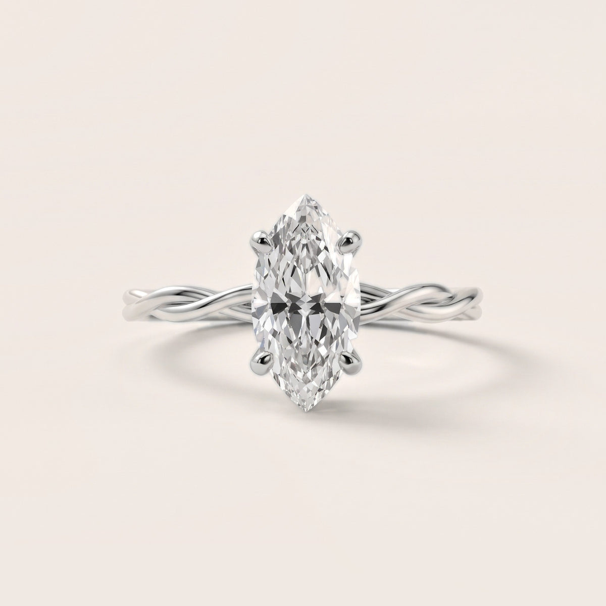 Iris Twist Marquise Diamond Engagement Ring in Silver [studio-20261024]