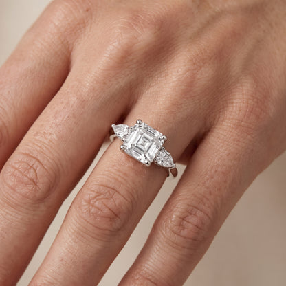 Faye Three-Stone Trellis Asscher Diamond Ring in Platinum - lifestyle.jpg