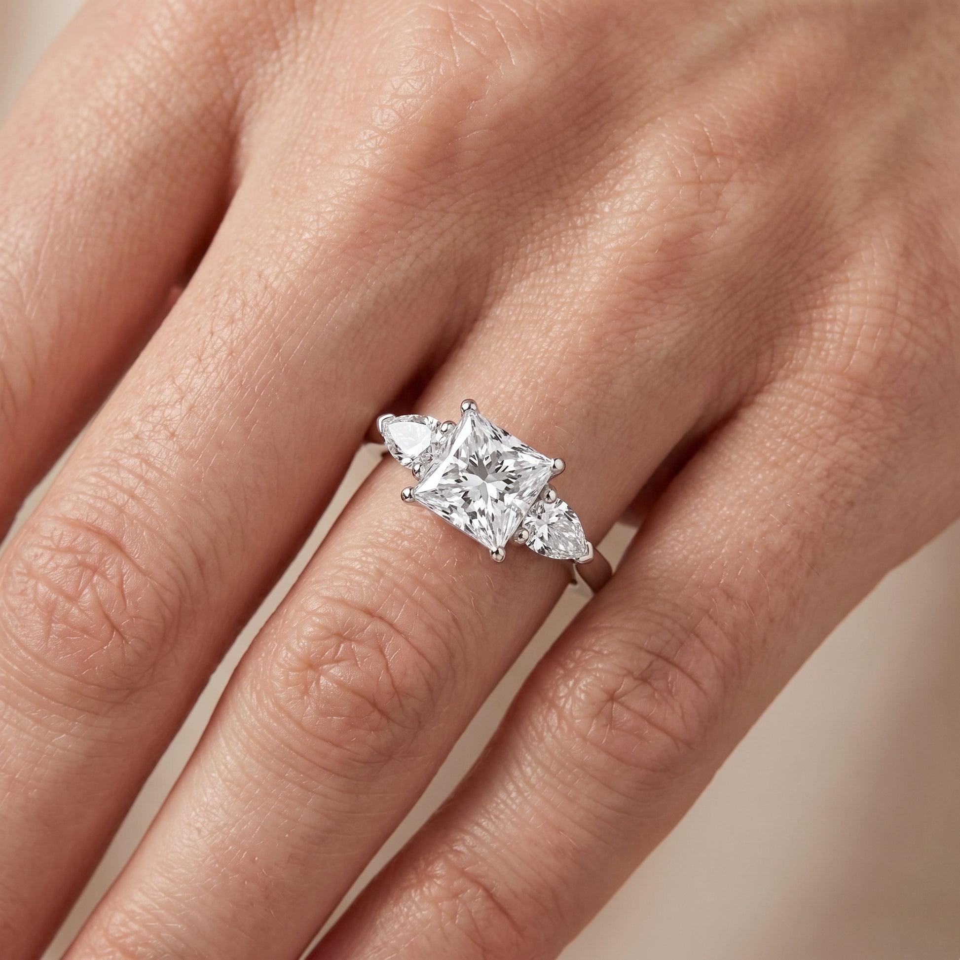 Mirabel Three-Stone Princess Diamond Engagement Ring in Silver - lifestyle.jpg