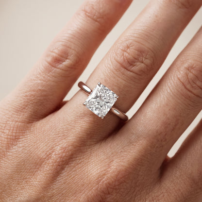 Evie Solitaire Six-Prong Radiant Diamond Engagement Ring in Platinum - lifestyle.jpg