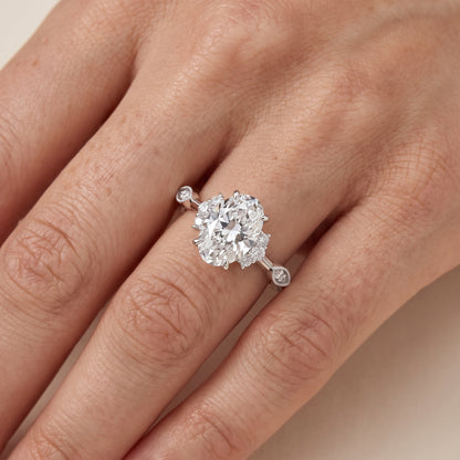 Naomi Vintage Milgrain Oval Diamond Engagement Ring in White Gold - lifestyle.jpg