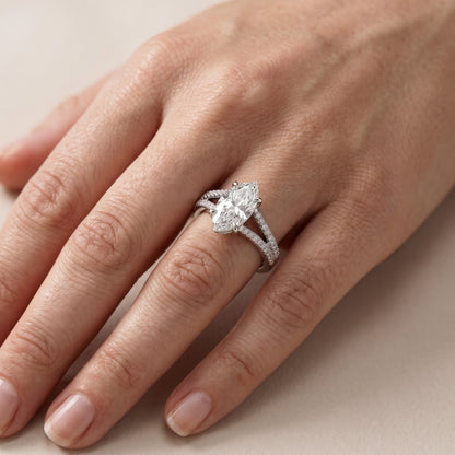 Eternal Embrace Solitaire Marquise Diamond Engagement Ring in White Gold - lifestyle.jpg