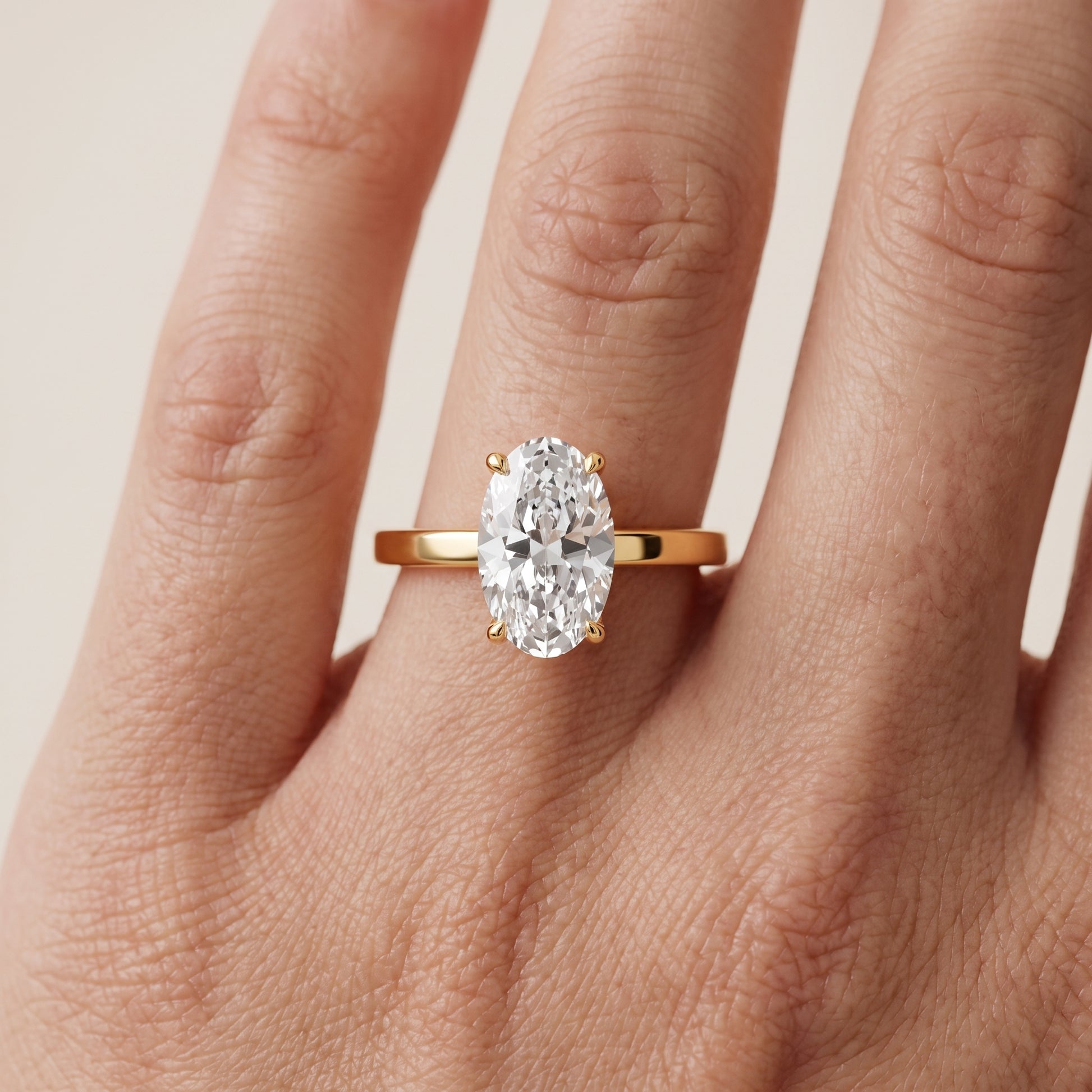 Kaia Solitaire Oval Diamond Ring in Yellow Gold - lifestyle.jpg