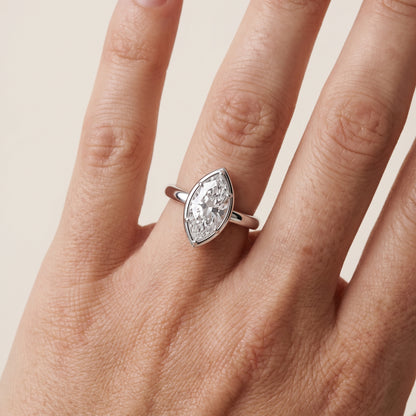 Alina Bezel Solitaire Marquise Diamond Ring in Platinum - lifestyle.jpg