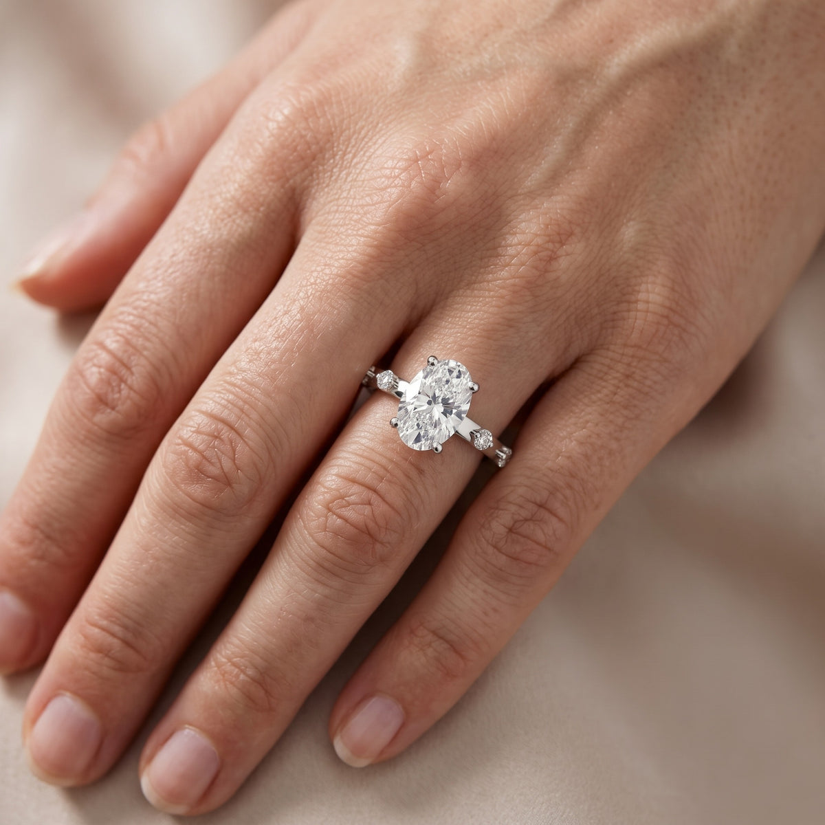 Elena Radiance Oval Diamond Engagement Ring in Platinum - lifestyle.jpg