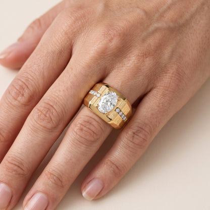 Ames Engraved Channel Set Oval Diamond Engagement Ring in Silver - lifestyle.jpg