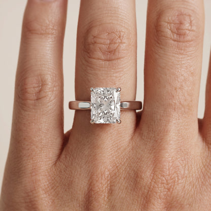 Kaia Solitaire Radiant Diamond Ring in Platinum - lifestyle.jpg