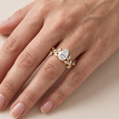 Andrea Vine Pear Diamond Engagement Ring in Rose Gold - lifestyle.jpg