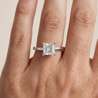 Mena Hidden Halo Princess Diamond Engagement Ring in Platinum - lifestyle.jpg