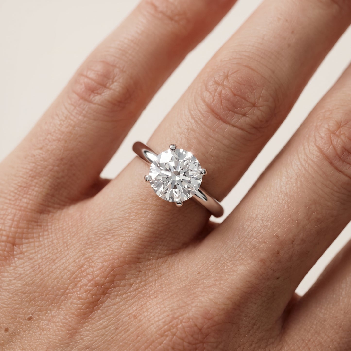 Wren Solitaire Round Diamond Ring in White Gold - lifestyle.jpg